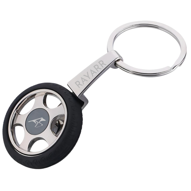 Custom Spinning Tire Keychain