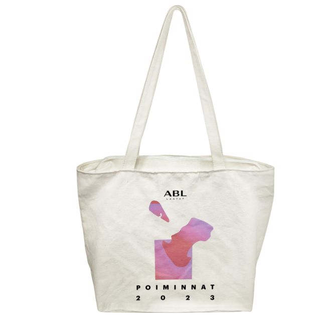 Custom Zippered Cotton Tote Bag - 18"w x 13"h x 5"d