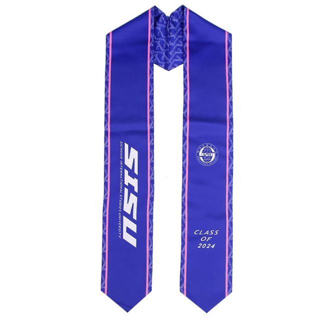 Full Color Custom Satin Fabric Graduation Stole