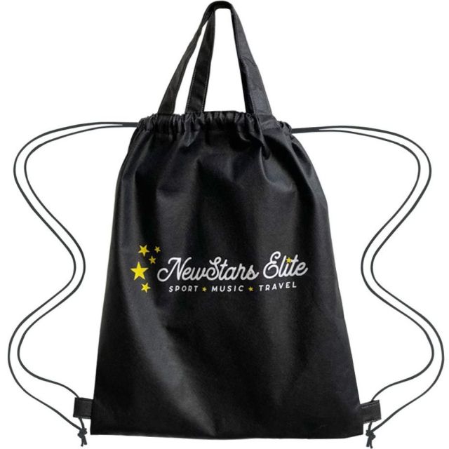 Custom Two-tone Non-Woven Stadium Promotional Drawstring Bag - 13.5"w x 16.5"h