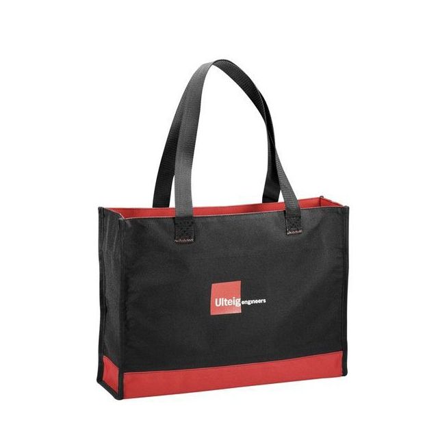 Custom Color Band Carry-All Personalized Tote Bag - 17"w x 12.5"h x 4"d