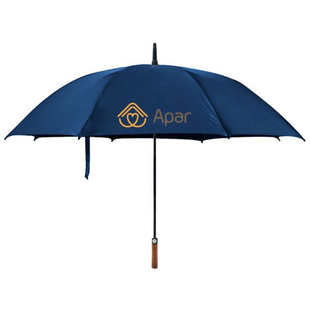 Custom Wood Handled Automatic Umbrella - 48"