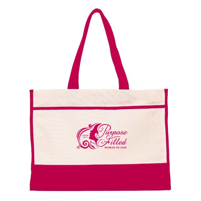 Custom Contemporary Promo Tote Bag - 16"w x 11.5"h x 4.5"d