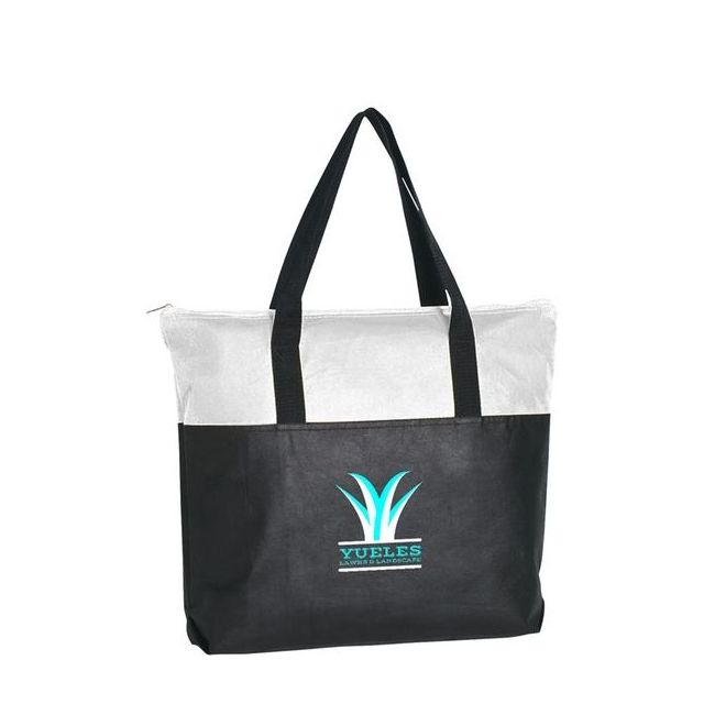 Non-Woven Zippered Custom Tote - 18"w x 15"h