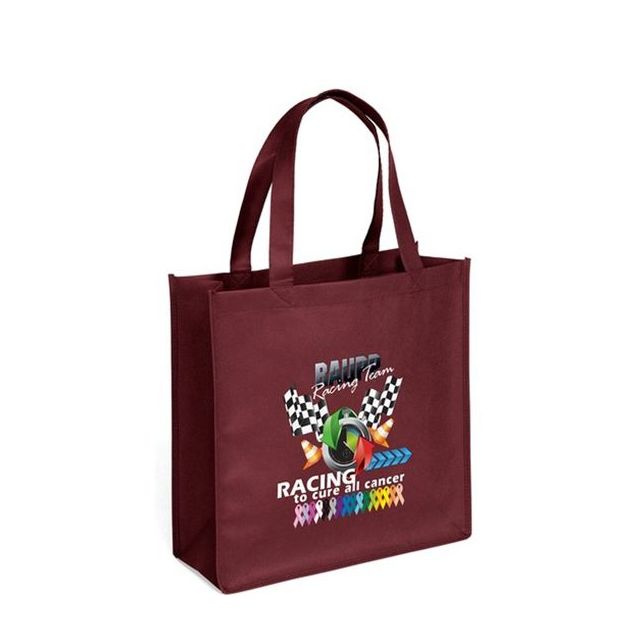 Full Color Custom Non-Woven Shopper Tote Bag - 13"w x 13"h x 5"d