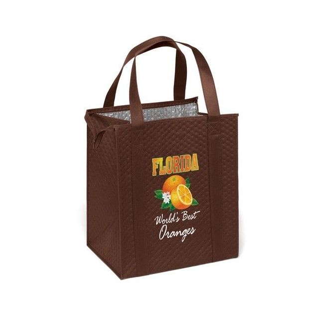 Full Color Non-Woven Insulated Custom Tote Bag - 13"w x 15"h x 10"d