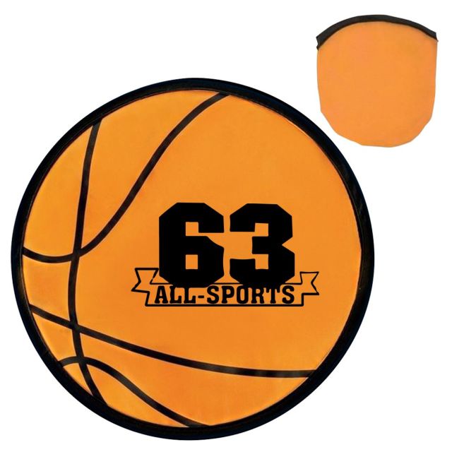 Full Color Custom Sport Ball Themed Folding Flyer w/ Case - 10" dia.