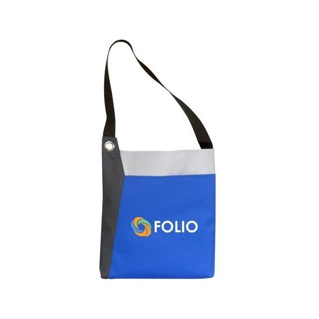 Custom Loop Hole Grommet Promotional Tote Bag - 13.5"w x 14"h x 1.5"d