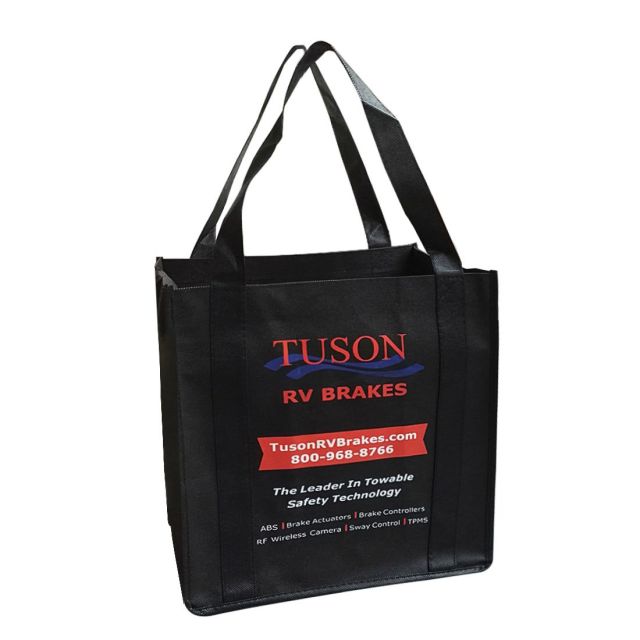 Full Color Custom Non-Woven Shopper Bag - 12"w x 13"h x 8"d