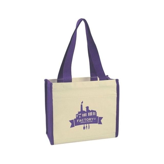 Heavy Cotton Custom Tote Bag - 14"w x 12"h x 6"d