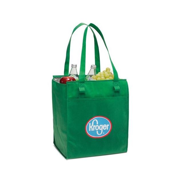 Custom Deluxe Insulated Non-Woven Promo Grocery Tote - 11.5"w x 13.5"h x 7.25"d