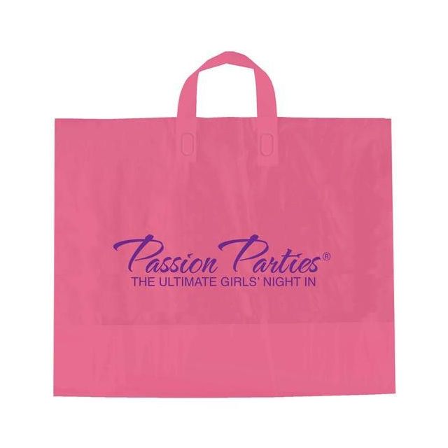 Custom Frosted Loop Promotional Shopping Bag- 16"w x 15"h x 6"d