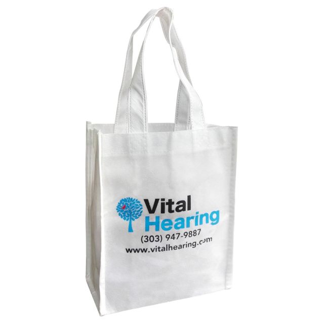 Custom Non-Woven Shopper Tote Bag - 8"w x 10"h x 4"d