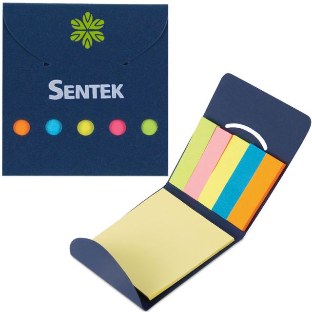 Custom Self-Adhesive Notepads and Flags in Pocket Case