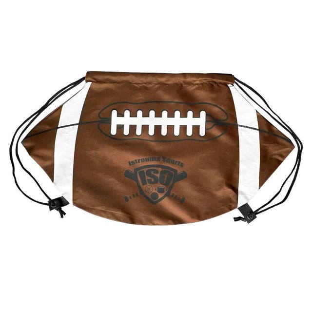 Custom Football Drawstring Backpack - 20.5"w x 11.5"h