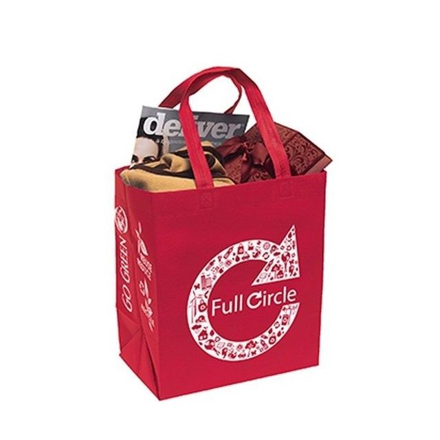 Eco-Message Grocery Shopping Custom Tote Bag - 13"w x 15"h x 8"d