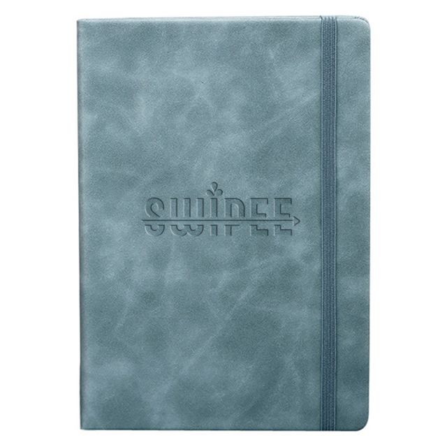Promotional Leatherette Journal w/ Elastic Band - 5.7"w x 8.5"h