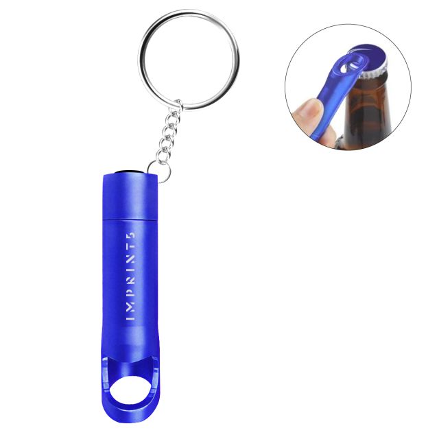 Custom LED Flashlight Keychain w/ Bottle Opener