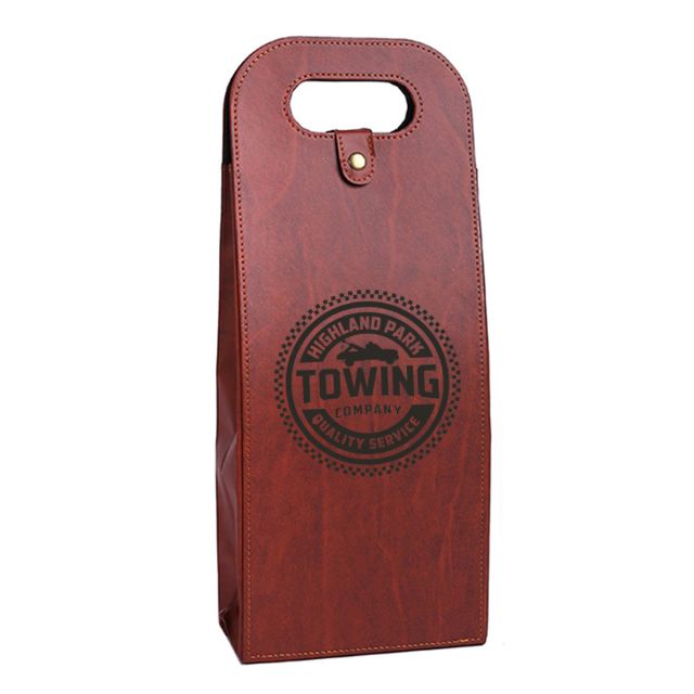 Custom PU Leather Double Wine Tote