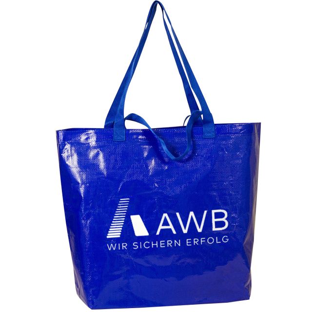 Custom Glossy Laminated PP Woven Tote Bag - 22.8"w x 17.7"h x 6"d