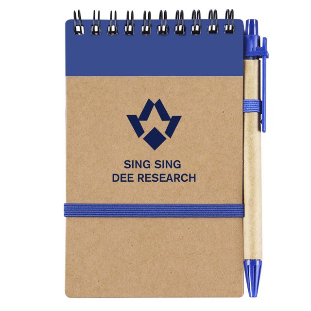 Spiral Promotional Jotter w/ Pen - 3.7"w x 5.5"h