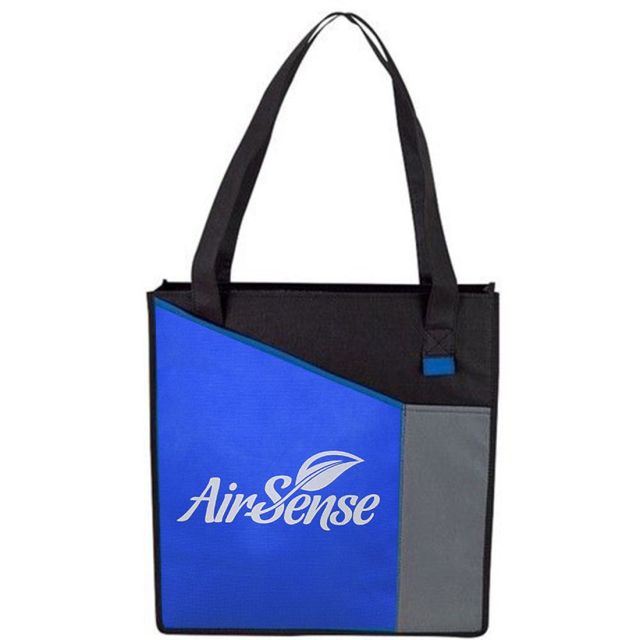 Custom Non-Woven Printed Shopper Tote Bag - 14"w x 15"h x 3"d