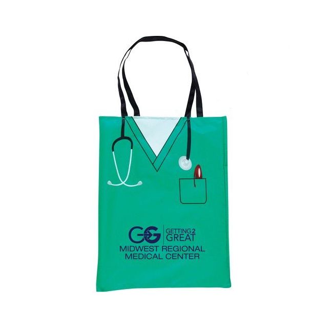 Convertible Scrubs Custom Tote - 13.5"w x 17.25"h