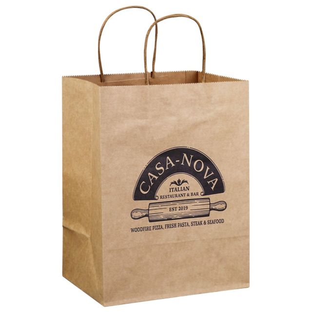 Custom Cub Kraft Paper Bag - 8"w x 10.25"h x 4.5"d