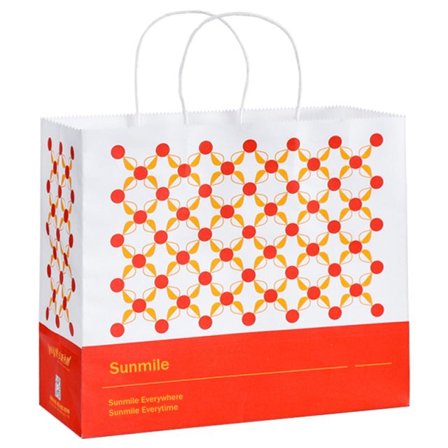 Custom White Kraft Paper Bag - 16"w x 12"h x 6"d