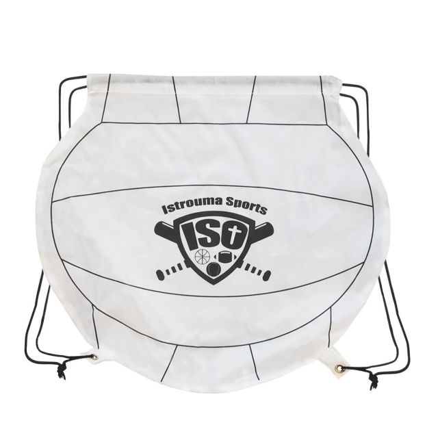 Custom Volleyball Imprinted Drawstring Backpack - 17"w x 14.5"h