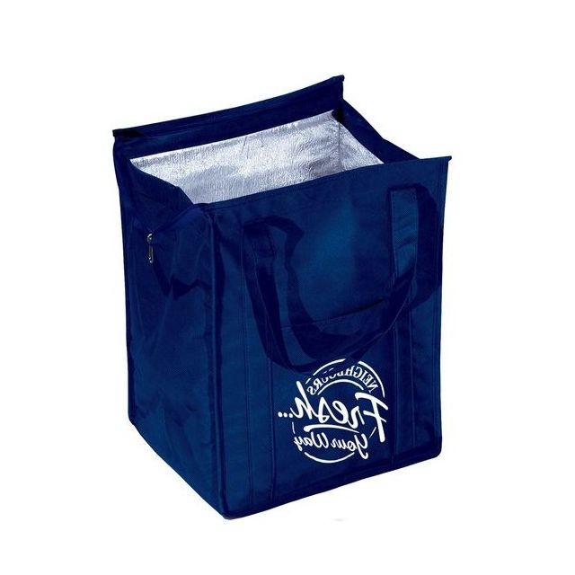 Custom Insulated Promotional Grocery Tote - 11.5"w x 15.5"h x 9.5"d