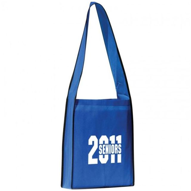 Custom Polytex Wide Shoulder Strap Promotional Tote - 12"w x 14.5"h x 3.25"d