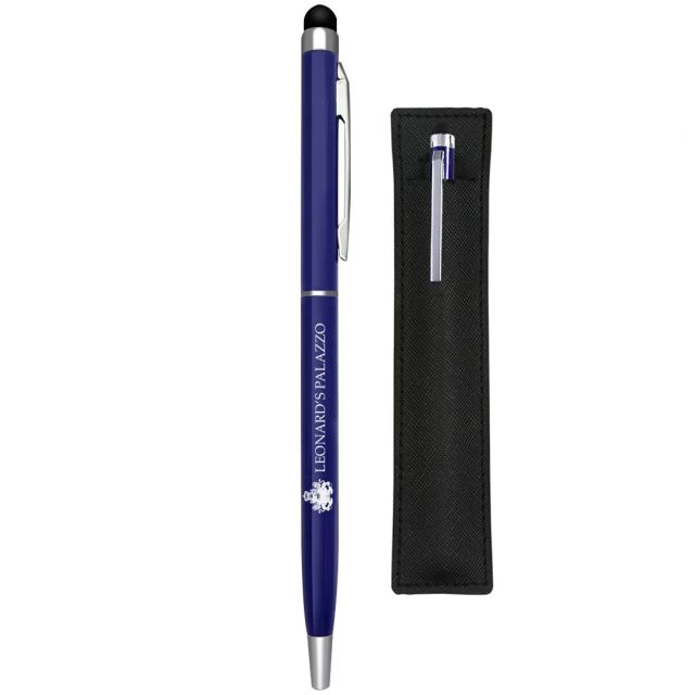 Custom Stylus Ballpoint Pen w/ Gift Pouch
