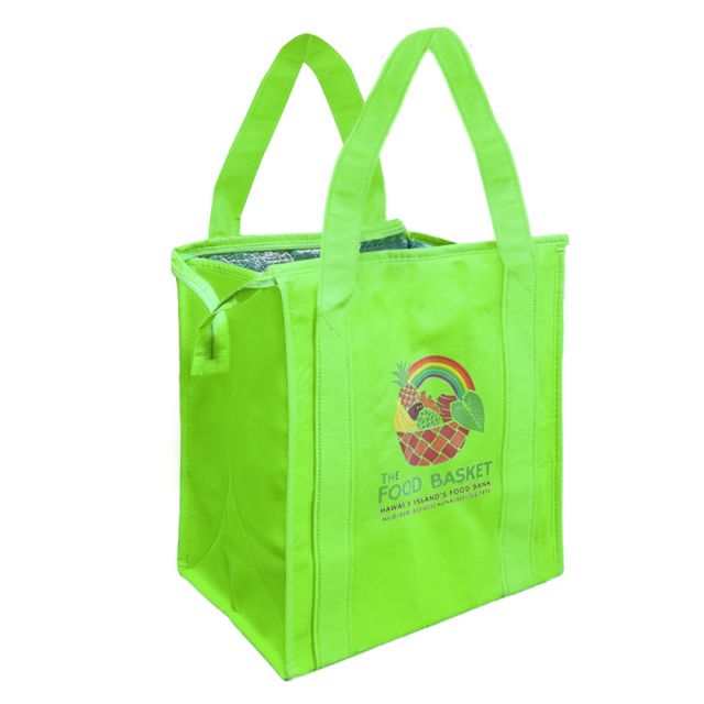 Custom Non-Woven Thermal Insulated Grocery Tote - 12"w x 13"h x 8"d