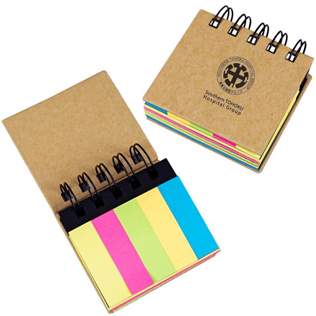 Custom Spiral Book w/ Sticky Notes & Flags