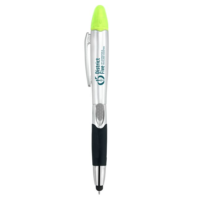 3-in-1 Logo Stylus w/ Pen/Highlighter Combo