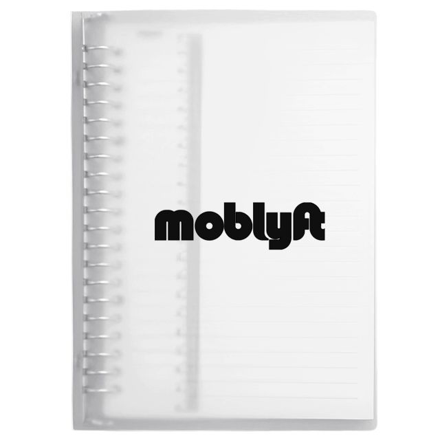 Custom Plastic Cover Binder Notebook w/ Ruler - 6.4"w x 8.7"h