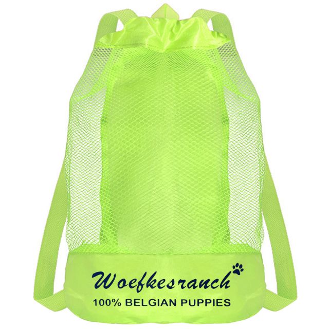 Custom Beach Mesh Drawstring Backpack - 9"w x 19.5"h
