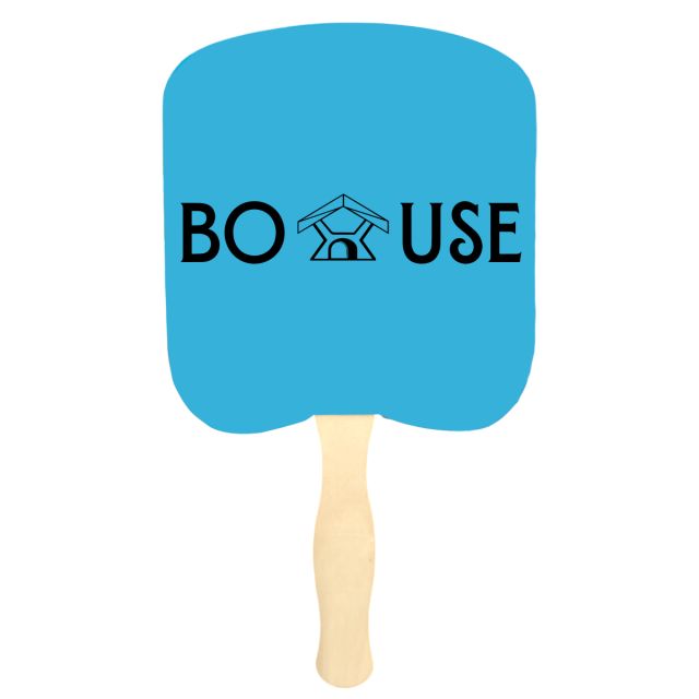 Full Color Custom Paper Hand Fan - 8'' x 8''