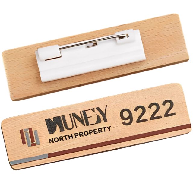 Custom Wooden Name Badge