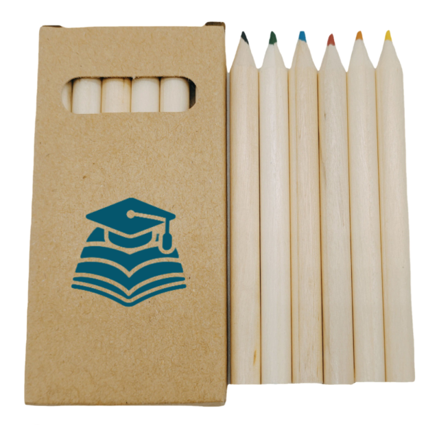Custom 6 Piece Colored Pencil Set