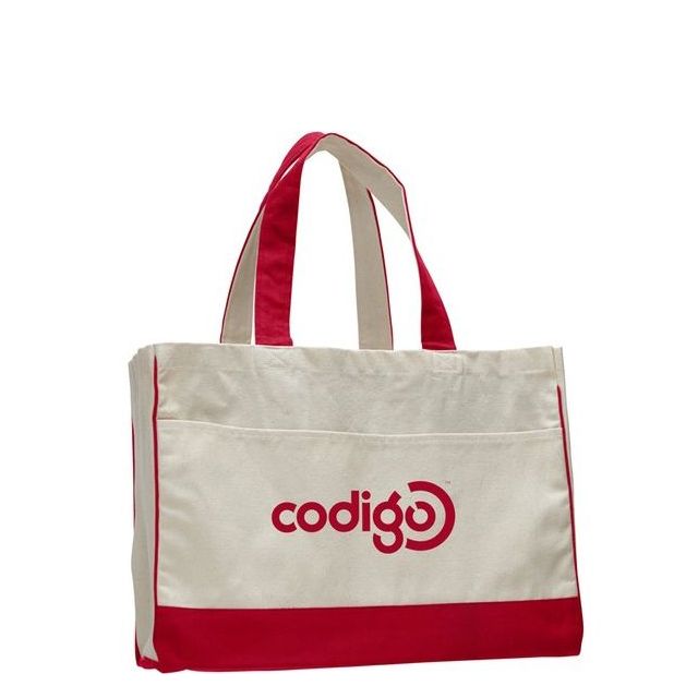 Traditional Custom Canvas Tote Bags - 17"w x 13"h x 5"d