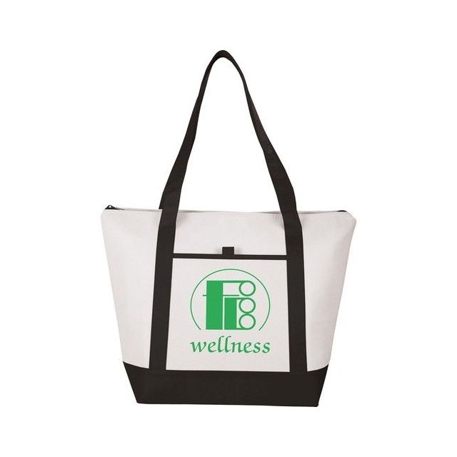 Insulated Non-Woven Custom Boat Style Tote - 17.5"w x 13.5"h x 6"l