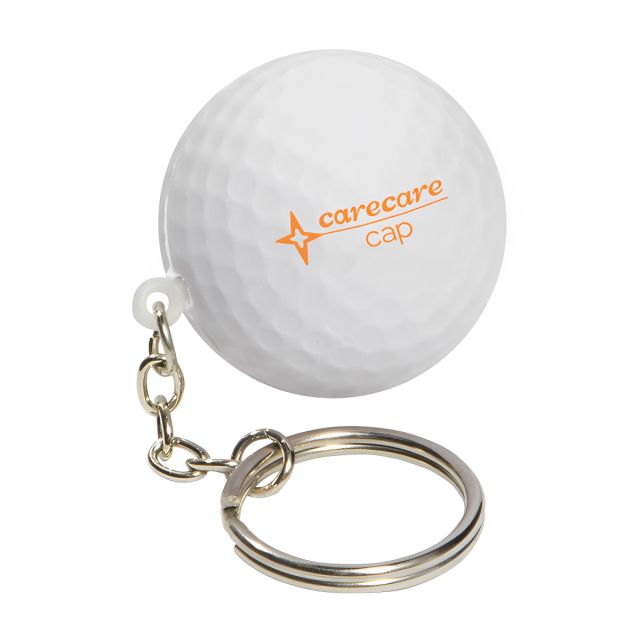 Custom Golf Ball Shape Stress Reliever Key Chain
