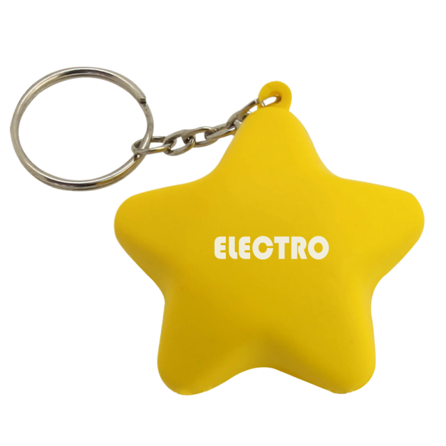 Custom Star Stress Reliever Keychain