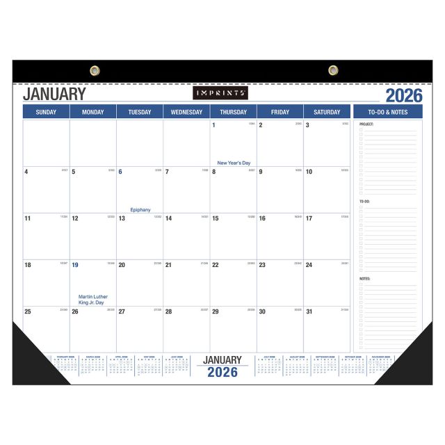 Custom Desk Pad Calendar w/ Vinyl Corners