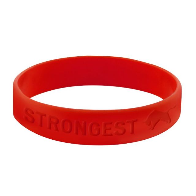 Debossed Silicone Custom Wristband - .5"w