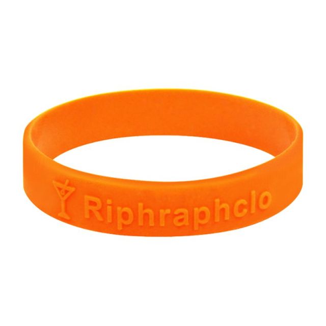Embossed Silicone Custom Wristband - .5"w