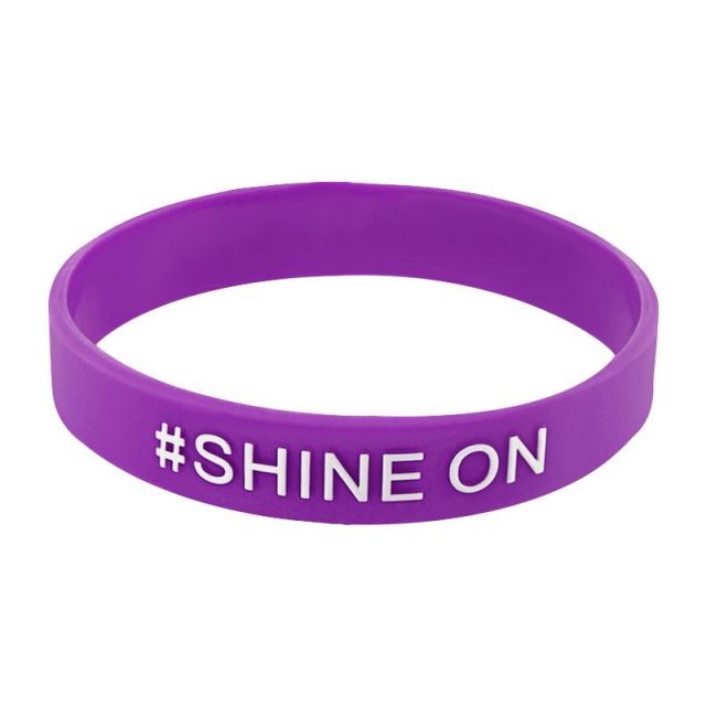 Embossed/Color Accented Silicone Custom Wristband - .5"w