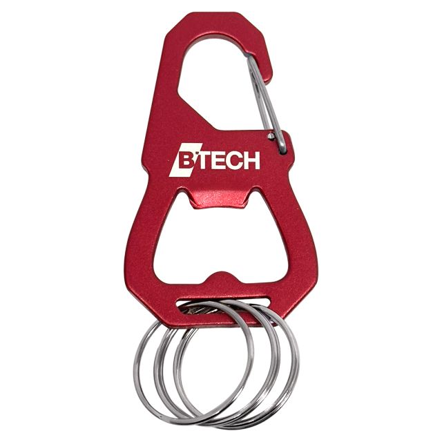 Custom 3-Ring Keyring Carabiner w/ Bottle Opener